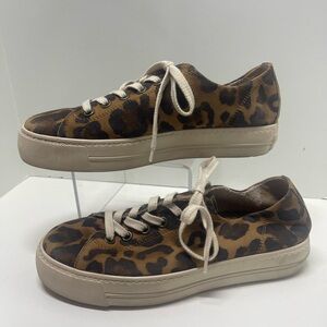 Paul Green Cheetah Leather Sneakers women’s size 10/10.5 US or Australian size 8